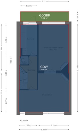 Floorplan - Griftkade 7BS, 3572 TX Utrecht